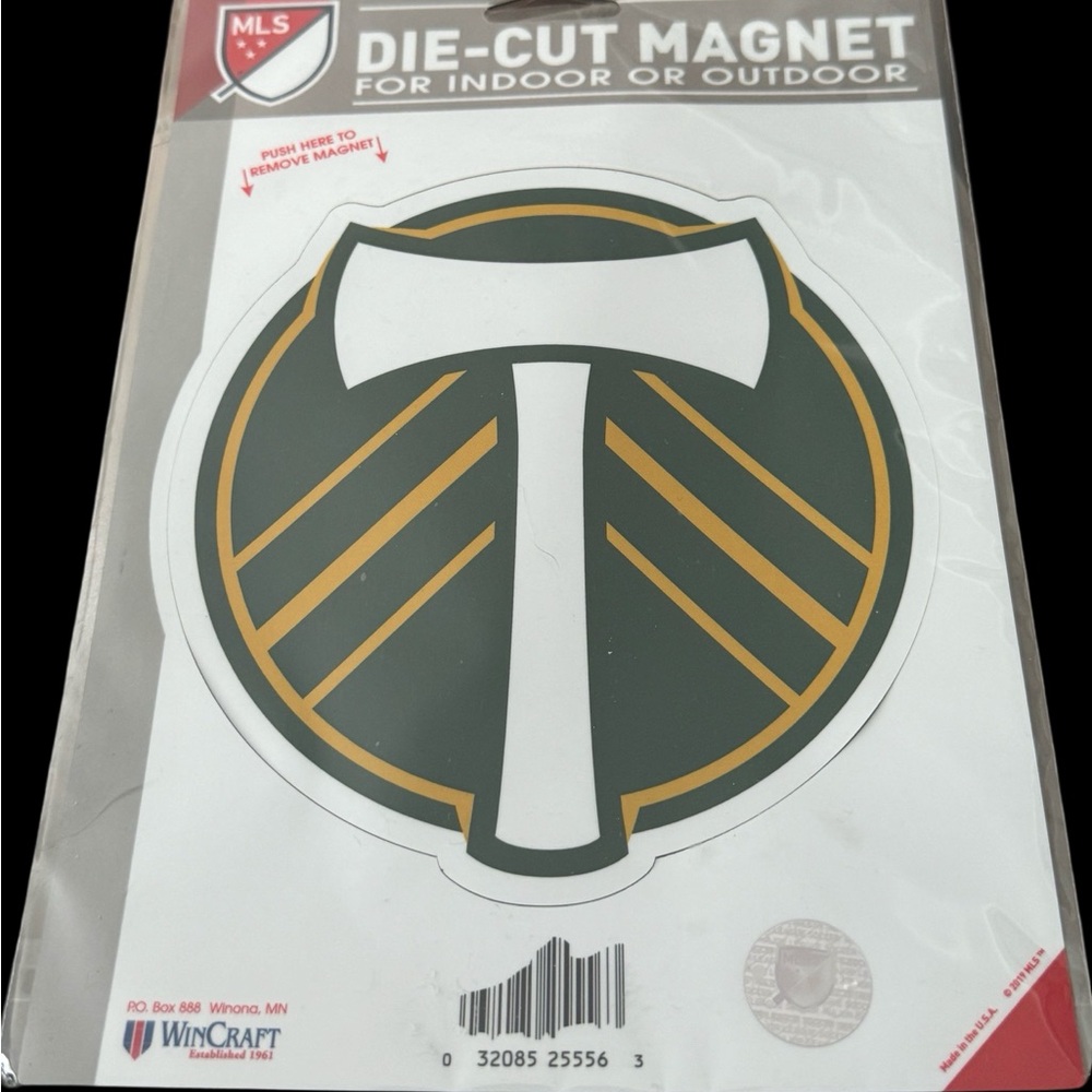 New portland Timbers  MLS Soccer magnet 6” indoor outdoor use